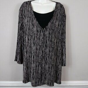 Dressbarn Double Layer Top Blouse Size 18/20